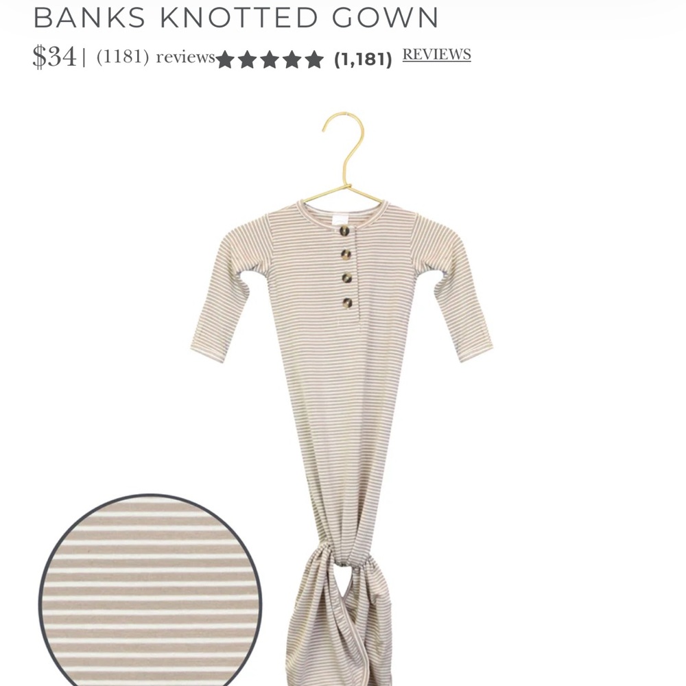 LouLou and company- Knotted gown- size newborn-3mo- color “Banks”
